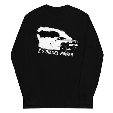 2nd Gen diesel Burnout Rolling Coal Long Sleeve in black